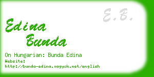 edina bunda business card
